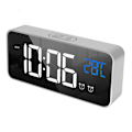 Miniatyrbild 1 av 5: LED-display digital väckarklocka, USB-laddningsport, ljudkontroll, alarmsignaler, justerbar volym och ljusstyrka, 12/24 H, snooze-funktion, sovrum