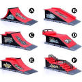 Miniatyrbild 2 av 3: Mini Skatepark för Finger Skateboard Fält Kombination Leksak Skateboard Park Ramp Leksak Skateboard Ramp Style C