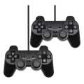 Miniatyrbillede 1 af 5: Kablet USB pc-spilcontroller til Winxp/win7/win8/win10 til pc-computer bærbar sort gamepad joystick Black 2PCS