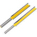 Miniatyrbillede 2 af 5: 2 stk. 6,35 mm skaft flush trim fræser bits ekstra lang hårdmetal træbearbejdning fræser 50 mm 76 mm Hy
