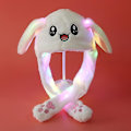 Miniatyrbillede 4 af 5: Plys Kanin Øre Hat Kan Bevæge Sig  Interessant Sød Plys Bunny Hat Gaver Til Piger Lumius Little Yellow Duck