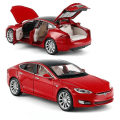 Miniatyrbild 1 av 5: 1/32 Tesla Model X 90d SUV Leksaksbilmodell Gjutna Metall Miniatyr Ljud & Ljus Drag tillbaka 1:32 Samlingspresent För Pojke Barn TESLA MODEL S Red