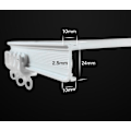 Miniatyrbilde 8 av 8: Fleksibel kuttbar bøyelig gardinskinne 1 meter 1-pakning 1 meter 1-Pack