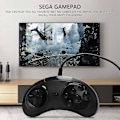 Miniatyrbillede 4 af 5: Gamepad med kabel, 6 knapper, USB-spilcontroller, Joypad til / Pc / 2 Y1301 / Drive, sort plastik Hy