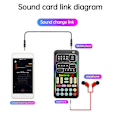 Miniatyrbillede 2 af 5: I9 Stemmeforvrænger Fuldt Sæt Flere Lydeffekter Bluetooth Live Lydkort Ultra-Tyndt Bærbar Live Lydkort Mikrofonværktøj