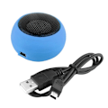 Miniatyrbild 1 av 5: Minihögtalare 3,5 mm högtalare bärbar högtalare subwoofer musikhögtalare för PC-dator bärbar dator notebook med laddningskabel Blue
