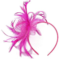 Miniatyrbilde 1 av 4: Dame Fascinator Hatt Blomst Bryllup Fascinator Hodebånd Fjær Brude Hodeplagg Hodeplagg Hatt Bowler Mini Topphatt Hårspenner rose red