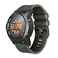 Pikkukuva 4 / 5: Garmin Fenix/fenix 2 -rannekkeeseen Easy Fit 26mm leveä pehmeä silikoniranneke, armeijanvihreä