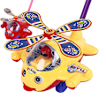 Miniatyrbild 1 av 5: Baby Walker Leksak Hand Push Pull Walks Plane Rod Push Cart Single Rod Blink Eyes Drag L Plane With Bell