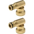 Miniatyrbillede 1 af 5: 2 stk. 3/4 slangehane-stik, messing roterende hun-gevind til 3/4 hurtigkoblingsslangefitting (roterende retning)