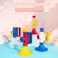 Miniatyrbild 5 av 5: Barnpussel Trumpet Bärbar Musikinstrument Leksak Övning Lung Vitalitet Blue