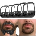 Miniatyrbillede 1 af 4: 5 størrelser Goatee Shaving Template Beard Guide Shaper Beard Shaping & Styling Template til mænd Black