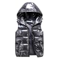 Sliktaa Unisex Blank Vattentät Ärmlös Jacka Lättviktsdunväst Grå L Grey L