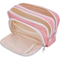 Miniatyrbillede 2 af 6: Abrikos Blyantsæske med Rum Stor Blyantsæske Multifunktion Blyantpose Preppy Blyantpose Stationery Organiser Æstetiske Makeuptasker Pink