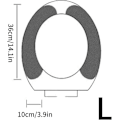 Miniatyrbild 4 av 5: 2-pack toalettkudde, tecknad mjuk toalettkudde - elektrostatisk adsorption tvättbar toalettstolsskydd