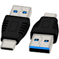 Miniatyrbild 1 av 5: Typ-c hane till USB3.0 hane adapter USB C till USB A 5g 3a omvandlare, USB 3.1 Am till Cm stödjer datasynkronisering och laddning, lämplig för mobiltelefon
