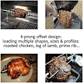 Pikkukuva 3 / 5: 2 kpl Grill Rotary Barbecue Grill Fork -lisävarusteet Grill Fork
