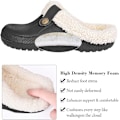 Miniatyrbillede 4 af 6: Dame Vinter Plys Clogs Vandtætte Tøfler Foret Clogs Plys Tøfler Fluffy Slip-on Have Sko Varme Plys Hjem Hjemmetøfler Indendørs Udendørs-2.5/3 UK