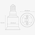 Miniatyrbild 5 av 5: 4x Sockeladapter - E14 till E27 Sockelkonverter