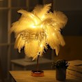 Miniatyrbilde 2 av 5: Fjær bordlampe, fjær LED nattlampe med fjernkontroll for soverom bryllup gray