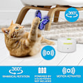 Miniatyrbild 5 av 5: Interaktiv rörelseaktiverad fjärilsleksak för katt - Flutter Bug Cat Wand Toy Heilwiy Gift