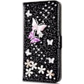 Miniatyrbild 1 av 5: Fodral för iPhone 7/iPhone 8 Flip Case Premium PU Läder Plånboksfodral 3d Handgjord Glitter Bling Shiny Diamond Butterfly Med Kortplatser Stativ För Ip