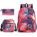 Miniatyrbild 1 av 4: Lilo Stitch Ryggsäck Trestegsset Skolväska Barn För Pojke Flicka Present_y Star red