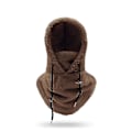 Miniatyrbild 1 av 2: Sherpa Huva Skidmask Vinter Balaclava Kallt Väder Vindtät Justerbar Varm Huva Över Hatt Keps Halsduk xi Dark Brown