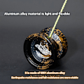 Miniatyrbild 5 av 5: Professionell Yo-yo Oresponsiv Yoyo För Barn/vuxna Pro Aluminium Metall Yo-yo Boll För Mellanliggande Avancerad Lång Sömn Fancy Game Yoyo Black