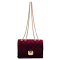 Miniatyrbild 1 av 5: Kvinnors axelväska Mode Koppling Handväska Designer Crossbody Väska Med Kedjerem Claret