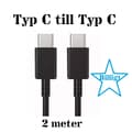 USB C till USB C laddningskabel, 2M EXTRA LÅNG 1 styck styck