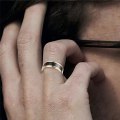 Miniatyrbilde 3 av 5: Hjerte humør ringer for jenter titan farge temperatur par ring stål rustfritt stål temperatur kropp ring stål smart endre temperatur vanlige ringer (bl