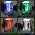 Miniatyrbillede 3 af 5: Led lysbase til krystal 3d glaskunst farverig oplyst firkantet stand display plade flad