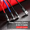 Pikkukuva 7 / 11: Baseus 3-in-1 monitoimi-laturi, USB-C/Lightning/MicroUSB, 3.5A, 1.2m