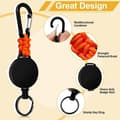 Miniatyrbild 4 av 7: Kraftig infällbar nyckelring 3/4-pack – karbinhake och taggrulle med 60 cm stålkablar B-3-pack B-3-Pack B-3-Pack