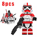 Miniatyrbillede 1 af 5: 8 stk./sæt Star Wars Darth Vader figurer Minifigur Samlet Mini Byggeklodser Legetøj Gaver