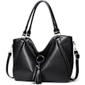Miniatyrbillede 1 af 11: Dametasker, Frynset Shopper Taske Mode Crossbody Taske i PU Læder Håndtaske til Arbejde, Daglig Brug og Fester Black