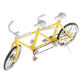 Miniatyrbilde 2 av 5: Tandem sykkel modell replika leketøy samleobjekter hvit skala 1:16
