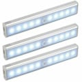 Miniatyrbilde 1 av 4: Sett med 3 10 LED-lamper, trådløs, USB-oppladbar, magnetisk, bevegelsessensor, bærbar. Skaplys