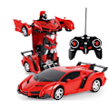 Miniatyrbild 1 av 4: Transformerande leksaker för pojkar och flickor i åldrarna 5-7, fjärrstyrd bil som förvandlas till en robot, radiostyrd racerbil, robotfordon Red