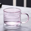 Pikkukuva 5 / 5: Kaksinkertainen lasinen vesikuppi eristetyt lasit värikkäät 250 ml mukit Blue 250ml