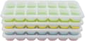 4 X Pack Silikon Isbitsform Set med 4 Isformar Frys Stapelbara Spillfria Isbitsformar Diskmaskinsäkra BPA-fria