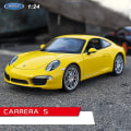 Miniatyrbilde 1 av 5: Welly 1:24 Porsche 911 Gt3 Rs Blå Bilmodell Lekebil i Støpt Metall Dekorasjon Samleobjekt Gave Lekebil CARRERA S13