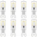 Miniatyrbilde 1 av 6: G9 LED-pære, G9 LED 220V Naturlig hvit 3000K 3W halogenekvivalent 30W halogenlys 8-pakning - Perfet