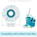 Miniatyrbild 1 av 4: Bekvämt set med två mopphuvud för Leifheit Clean Disc Mop Ergo