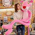 Miniatyrbillede 2 af 4: Pink Panther Plys Legetøj Blødt Stoppet Dyr Dukke til Børn Pige Kvinder A Dressing 80cm