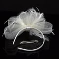 Miniatyrbilde 3 av 5: Kvinners Fascinator Hat Blomster Bryllup Fascinator Hodebånd Fjær Flapper Brud Hodeplagg Hodeplagg Pillbox Hat Bowler Mini Topp Hat