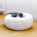 Miniatyrbillede 2 af 4: Katte- og Hundekurv Ekstra Blød Behagelig Og Sød, Vaskbar Kattekurv Pude, Donut Hundekurv Velegnet Til Katte Og Små Hunde