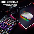 Miniatyrbillede 2 af 7: LED trådløs mus, slank genopladelig trådløs lydløs mus, 2.4G bærbar USB optisk trådløs computermus med USB-modtager til notesbog, pc, bærbar computer Silver