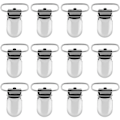 Miniatyrbillede 1 af 5: 12 dele metal suttekæde clips, suttekædeholder sutteklips 20 mm